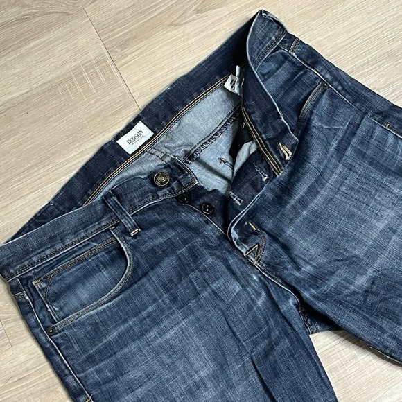 Hudson Jeans Other - Hudson Mens 34x33 Byron Straight Dark Wash Button Fly 5 Pocket Jeans
